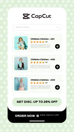 3 Multi-product Image + Children's Clothes Promotion UI Style