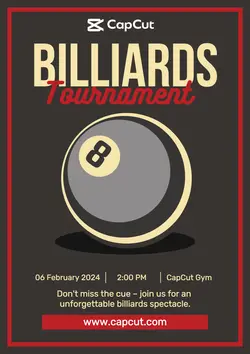 Non-marketing Campus event Billiards Gray & Yellow