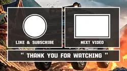 Non marketing Youtube Endscreen Action Black