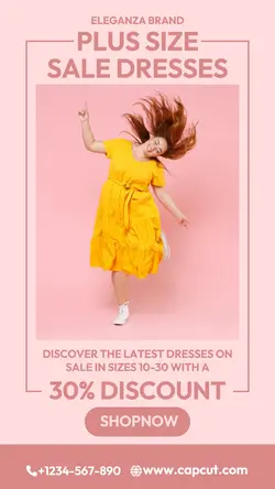 Plus Size Sale Dresses Instagram Story