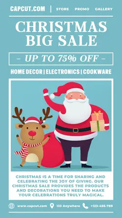 Christmas Big Sale Poster Promotion TikTok Post