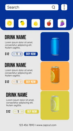 Food and Beverage fruit drink Minimalist