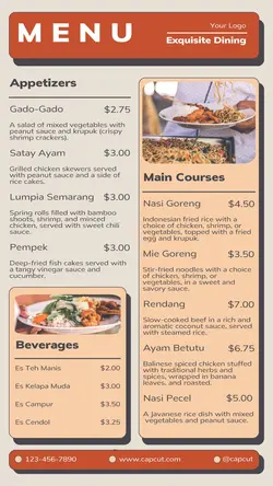 Food Indonesian Food Menu Instagram Story