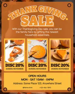 Thanksgiving promotion of pumpin pay products for Instagram Portrait posts