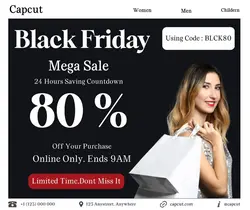 Black Friday Online Promotion Facebook Post