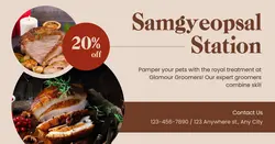 Korean Grill Discount Promotion Facebook App Ad