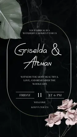 Invitation wedding show minimalist style