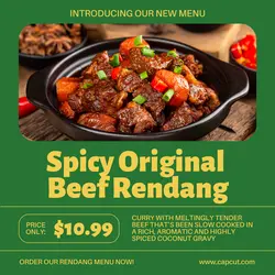 Food Rendang Display Instagram Post Minimalist