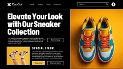 Black and Yellow Minimalist Sneakers Store Website