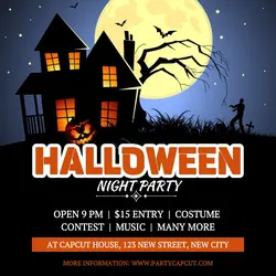 Halloween Night Party Instagram Post