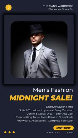 Men Fashion Sale Instagram Story