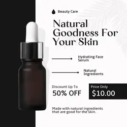 Natural Skincare Promotion Instagram Post
