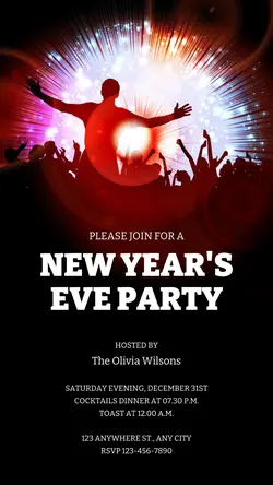 New Year's Party Invitaion Instagram Story