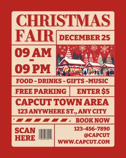 Christmas Fair Invitation Instagram Portrait