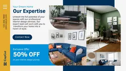 Interior design promotion twitter post