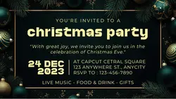 Christmas Party Invitation Card Twitter Post