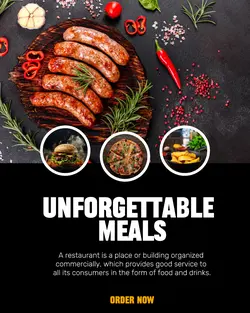 Food & beverage Unforgettable Meals instagram post