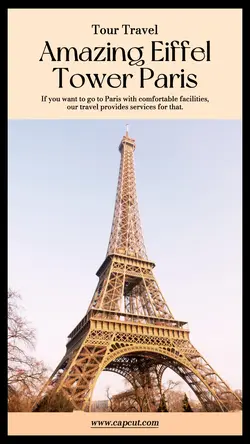 Tour Travel Amazing Eiffel Tower Paris Instagram Story Cream Minimalist