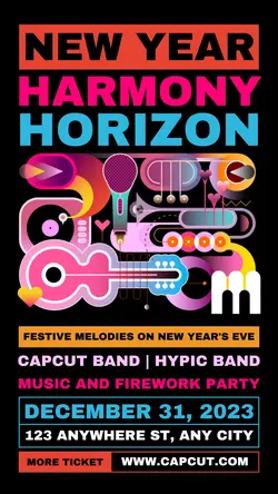 New Year Music Event Instagram Story