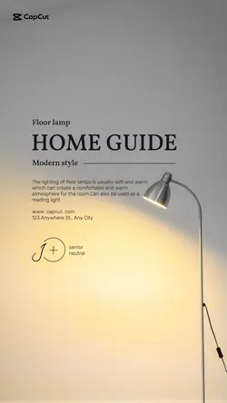 Home furnishings floor lamp display simple style
