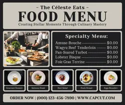 delicious food menu facebook post