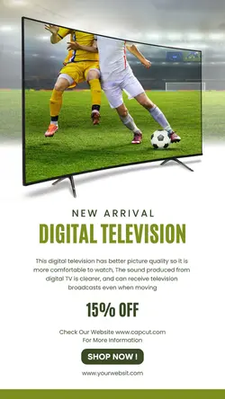 Electronic Television Sale Instagram Story