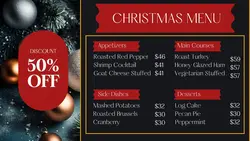 Christmas Menu Promotion You tube Thumbnail