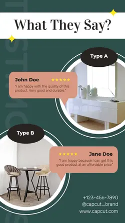 Furniture Testimony Product Display Story