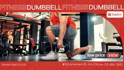 Workout & Fitness Dumbbell Promotion Sporty