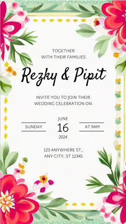 Non - Marketing Wedding Invitation Flower