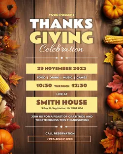 Thanksgiving Celebration for Social Media Post