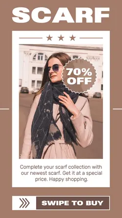 Fashion Industry Scarf Sale Promotion Instagram Story