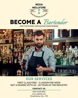 Bartending School Display Instagram Potrait