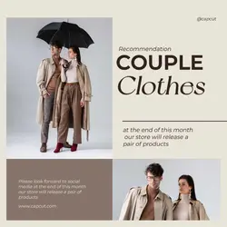 beige and brown minimalist couple clothes instagra
