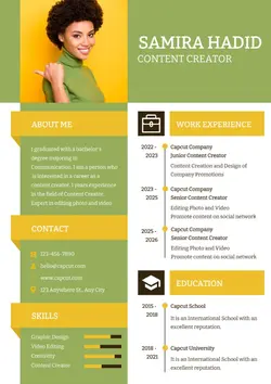 Business Content Creator Resume