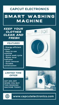 Washing Machine Product Display Instagram Story