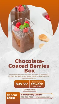 Food Choco Berry Dessert Box Promotion Instagram Story