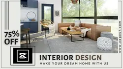 Interior Design Twitter Post Grey Minimalist