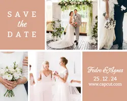 Non - Marketing Weding Photo Collage Minimalist