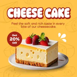 E-commerce Food Cheese Cake Product Display