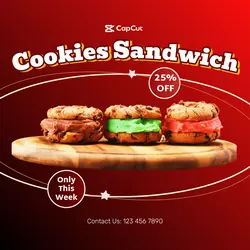 CRISPY COOKIES INSTAGRAM POST MINIMALIST