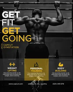 Workout gym flyer instagram portrait