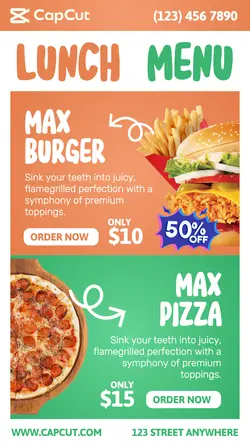 Food Menu Lunch Promotin Instastory