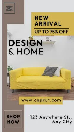 Home Design Instagram Story Grey Elegant