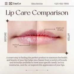 Lip Care Before and After Comparison Instagram