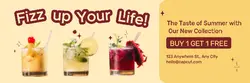 Food and Beverage Email Header Yellow Minimalist