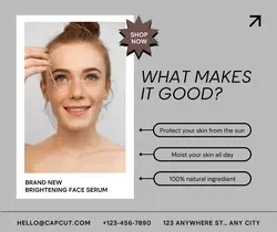 Beauty Skincare Ingredient Display Product Facebook Post