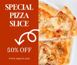 Pizza Slice Special Promo Facebook Advertising