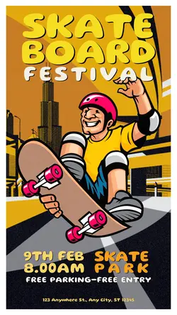 Skateboard festival Instagram Story