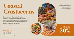 Seafood Discount Promotion Facebook App Ad